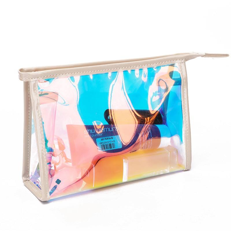 Eco Friendly Neon Colorful PVC Cosmetic Makeup Toiletry Skin Kits Pouch Waterproof Clear Vinyl Gift Bag
