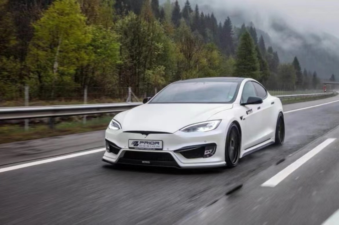 For tesla Model S Body Kit MODEL S Upgraded PD-style Front and Rear Bumper Spoiler Body Kits