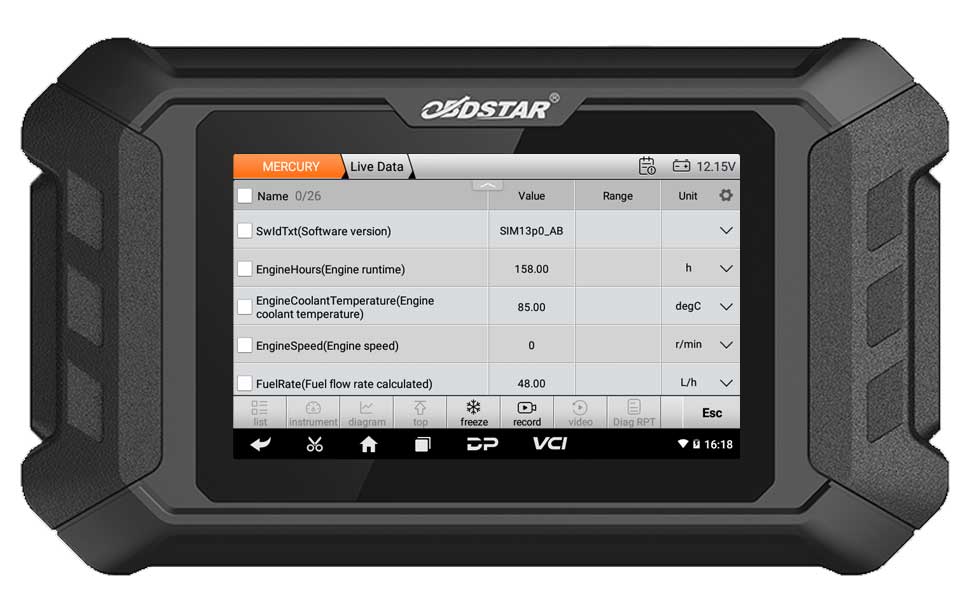 OBDSTAR iScan for MERCURY Marine Diagnostic Tablet with Special Functions Support G3/ DFI 2/ Optimax/ Seapro/ Verado/ 40HP-300HP