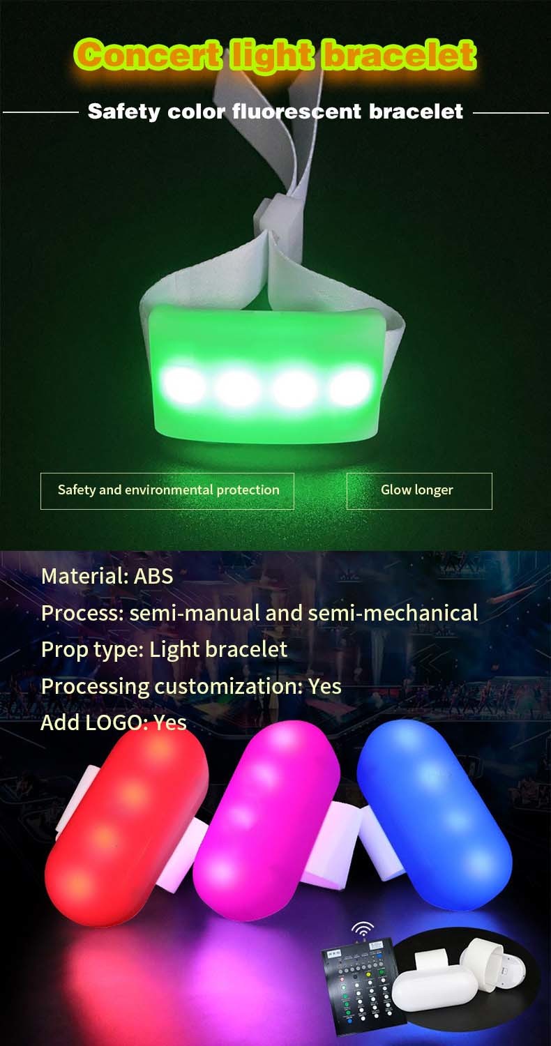 Personalized Remote Control Glowing Adjustable LED Light Up Bracelets NFC Rfid Custom Promotional