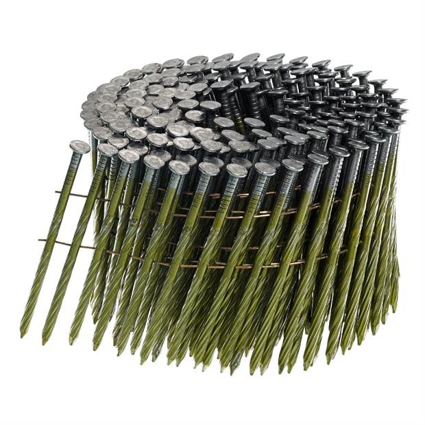 15 Degrees Wire Weld Coil Nails 2.5x57mm Round Head Bright Screw Shank Nails
