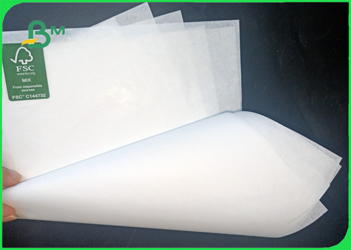30 - 50gsm pure wood pulp MG kraft paper brown / white color for food packing