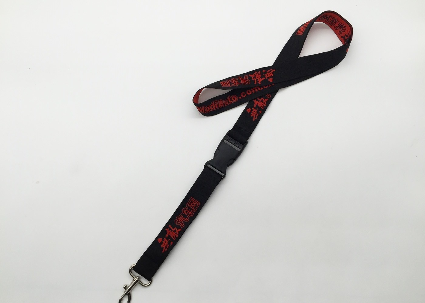 Kappa Black White Color Custom Woven Lanyards For Any Company Logo