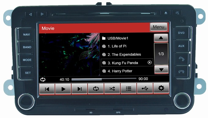 Skoda Fabia/Octavia/Superb/Roomster car DVD with RDS bluetooth iPod CD player OCB-8785-1
