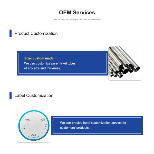 Hot Selling N4 N6 99.9% Seamless Pure Nickel Tube For Process Caustic Soda
