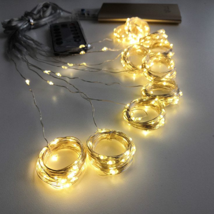 USB Led Fairy Light Led Wedding Fairy String Light Christmas Light Garland with Hook & Remote Control