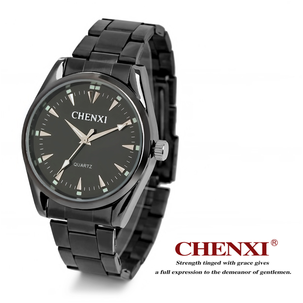 2015 Fashion Sport Man Watch Men Black Gun Color Gun-black Japan Movt Quartz Watch Steel