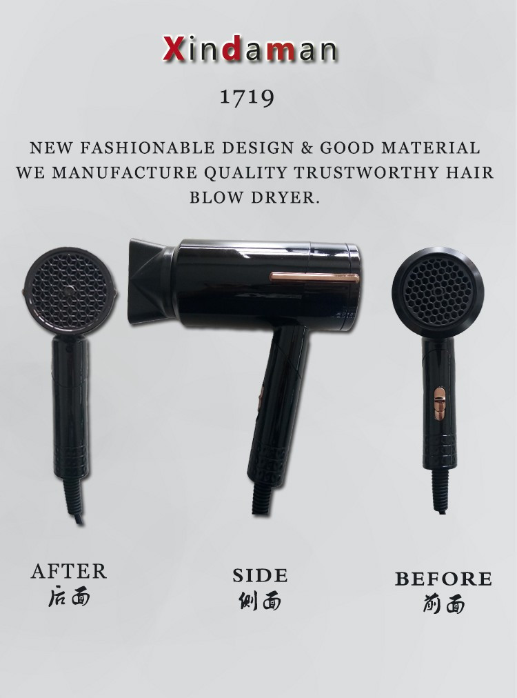 Compact Ionic Electric Hair Dryer Handheld Type With Foldable Handle