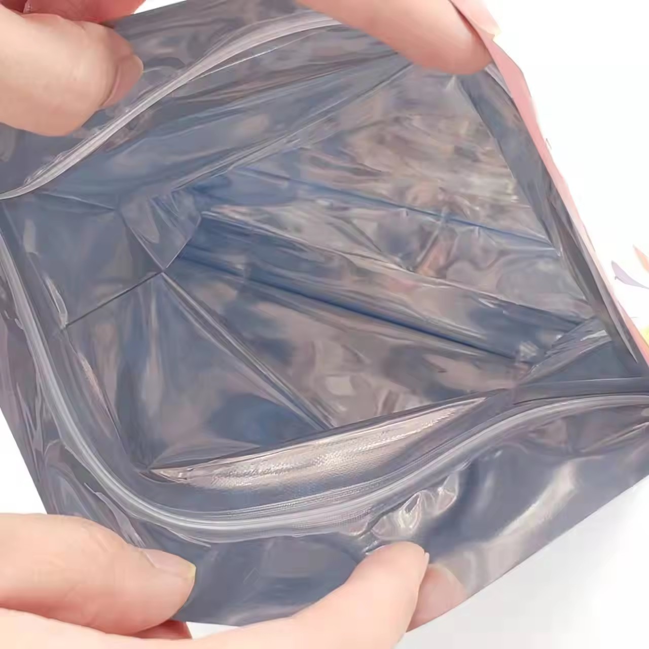 Custom Print Three Side Seal Bag Clear Window 1000g Stand Up Packaging Pouches For 1000g Snack