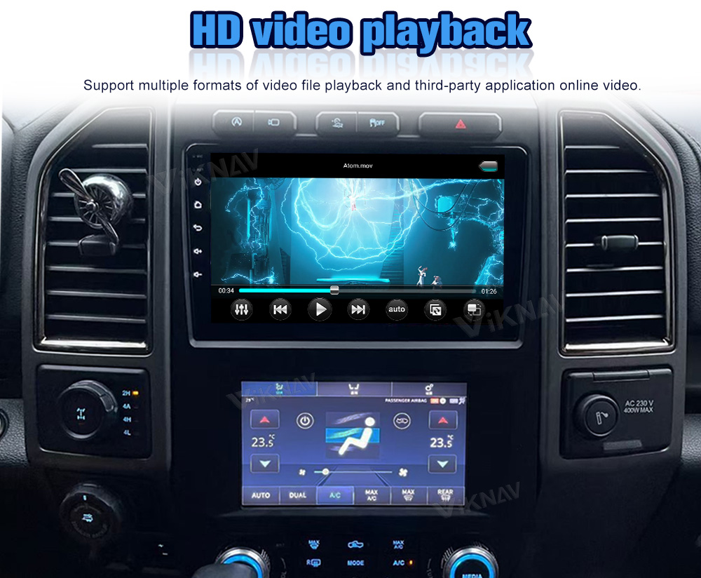8 Core Ford F150 Android Car Radio With AC Screen Car Climate Control
