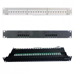 Buy cheap Amp Rack Mount Keystone Patch Panel Rj11 , Rj45 Fiber Optic Patch Panel product
