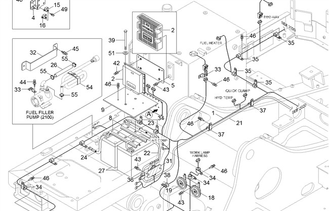 R140W-9S Excavator Electrical Parts , Hyundai Excavator MCU 21Q4-32211