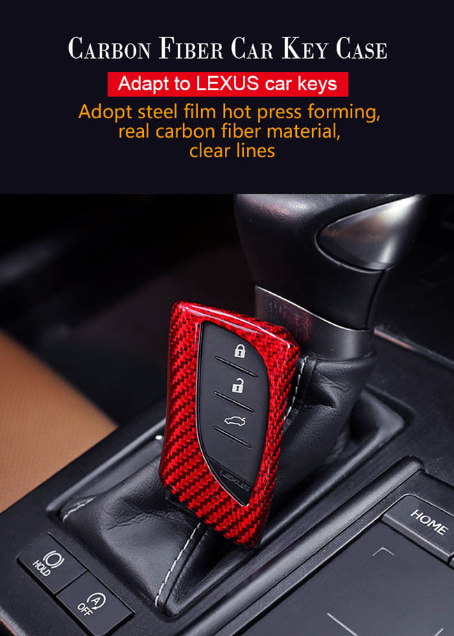 3K Weave No Melting Point LEXUS Carbon Fiber Car Key Case