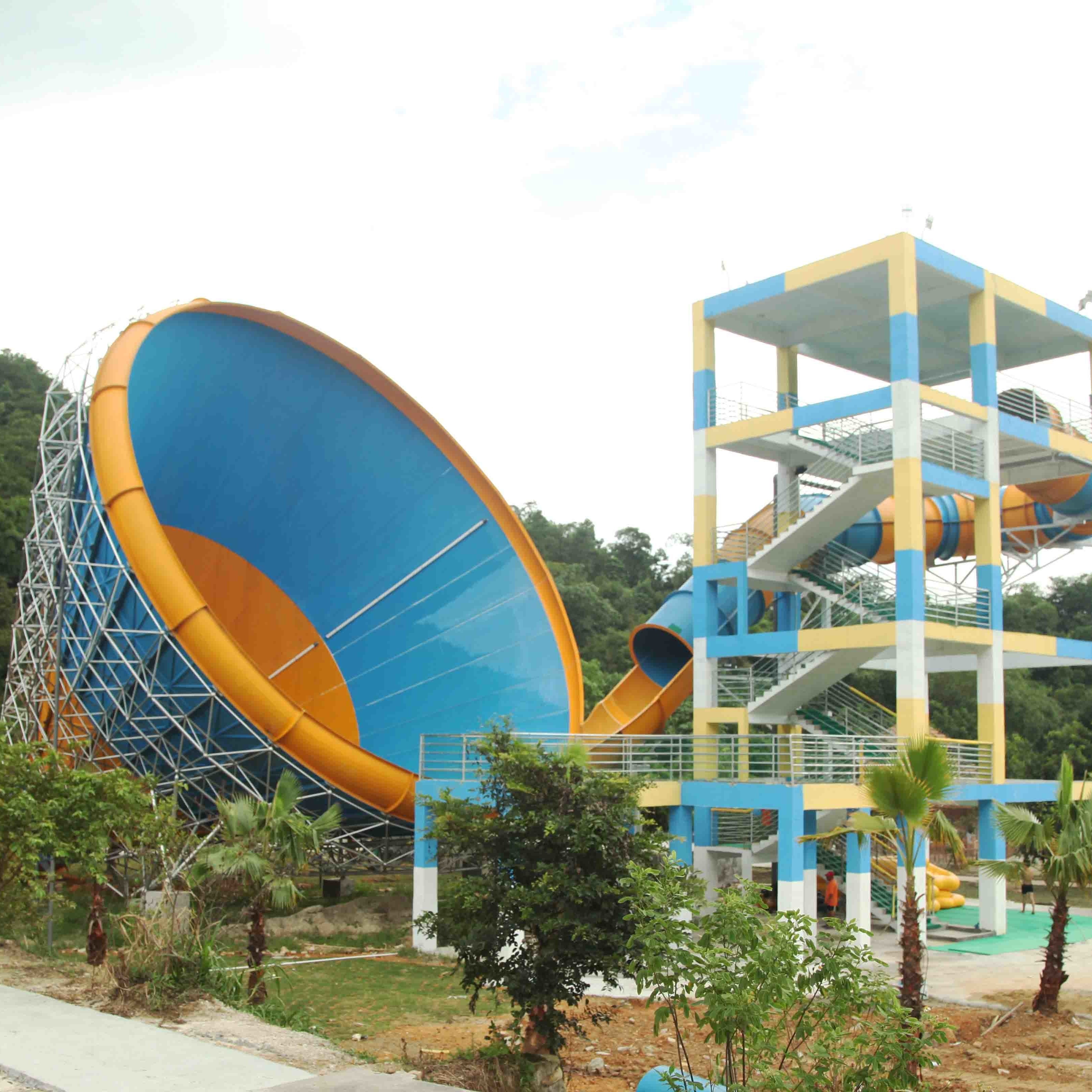 Customized Fiberglass Super Tornado Adult , kids Water Slides 14.6m Platform Height