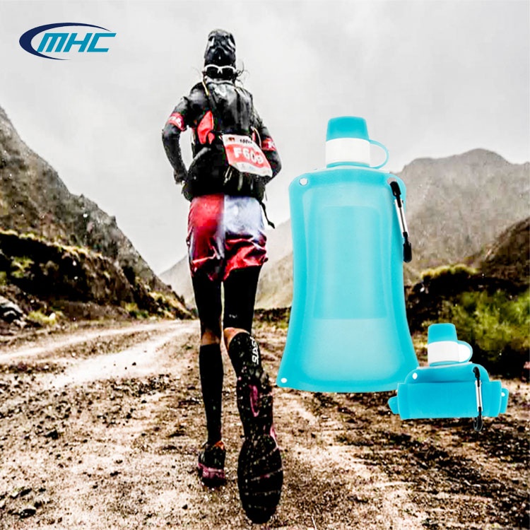 0.5L Collapsible Silicone Water Bottle Daily Portable Outdoor Sports Water Bottle