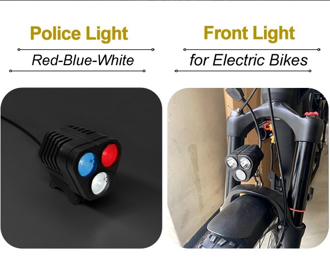 Water Resistant 3000 Lumens Bike LED Flashlight With External Switch Easy To Install