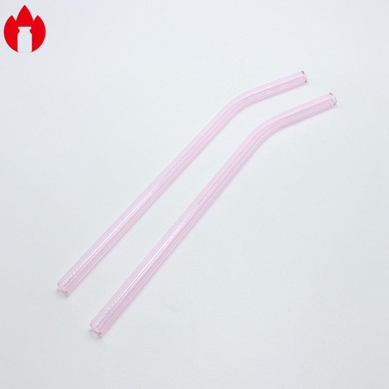 Customized High Borosilicate Glass Drinking Straws colorful
