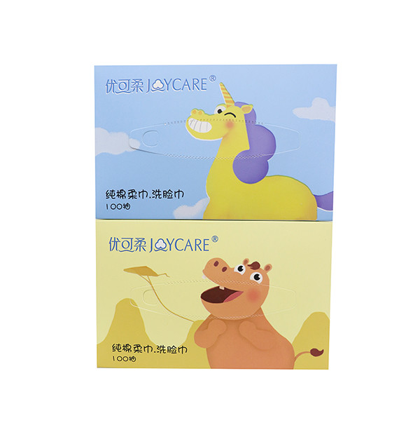 Fashionable Custome Design Facial Cotton Tissue Wipes Logo Acceptable