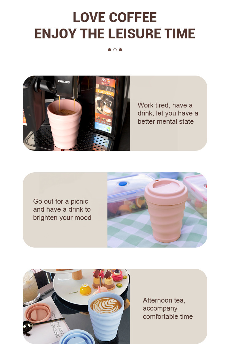 Silicone Water Cup 8oz / 12oz / 16oz Non Toxic BPA Free Reusable Durable