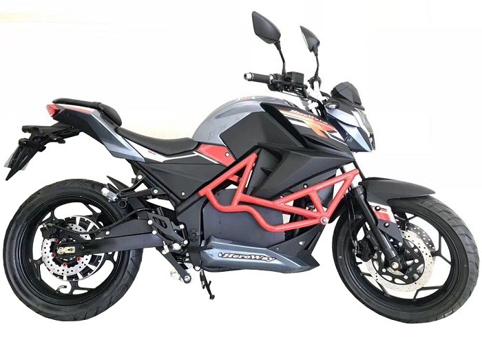 72v 1000w Electric Bike Moped Red Amd Black Color With Front Rear Disc