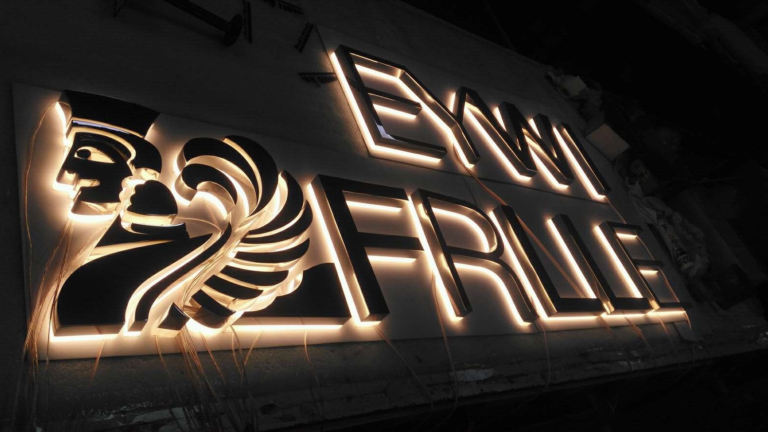 Wall Decor Backlit Channel Letter Signs 3D Custom 6500K