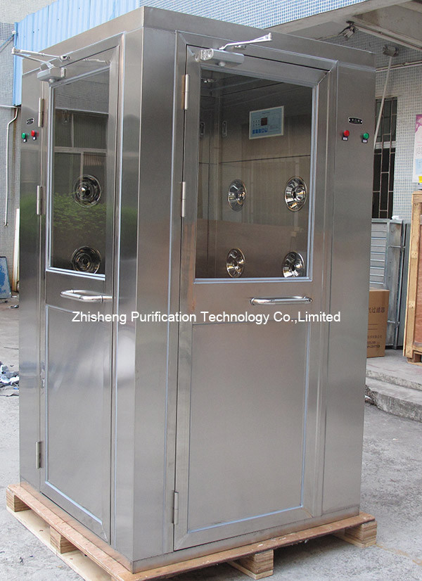 Personal Cleanroom Air Shower With Two-side Blowing for one person, automatic working