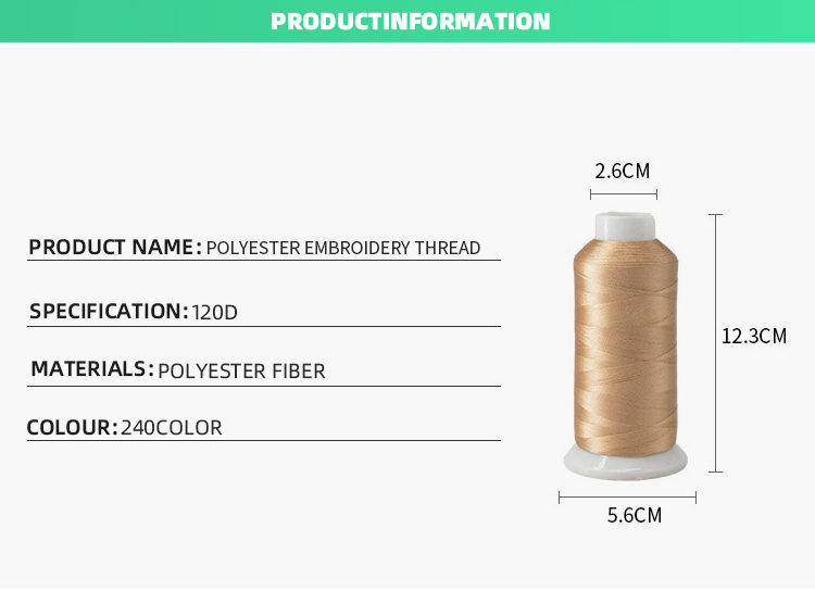 120D Viscose Rayon Embroidery Thread With UV Protection Abrasion Resistance