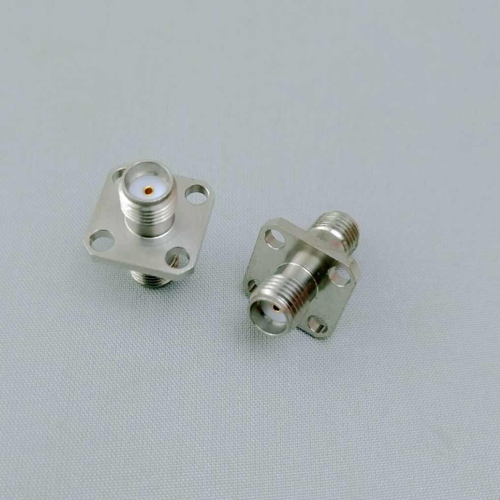 18GHz Rf To Coax Adapter Female To Female With Flange ASMFSMFF4