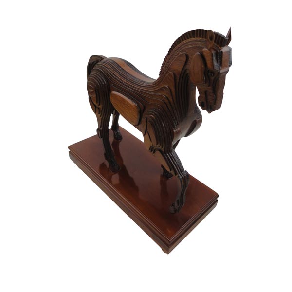 Hot-selling Creative Wooden Horse Toys Cartoon Three-dimensional Animal Decoration Ornaments For Living Room