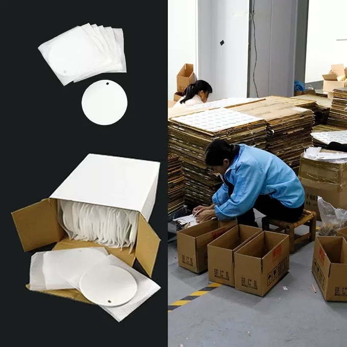 3'' Sublimation Ceramic Blanks Christmas Ceramic Pendant For Sublimation Printing