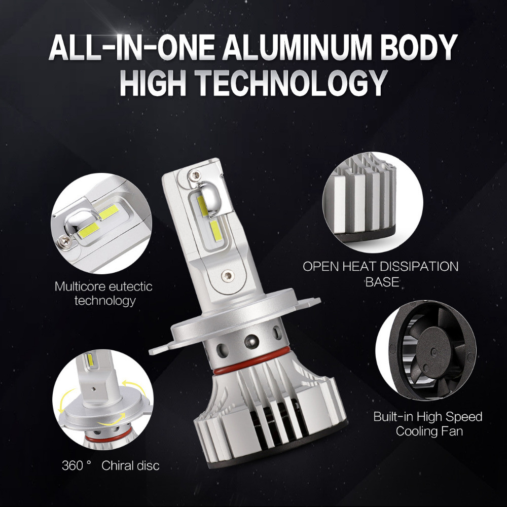 LED Headlight Bulbs JALN7 F2 LED Conversion Kits Extremely Super Bright H1/H4/H7/H11/9005/9006 36W 6000lm