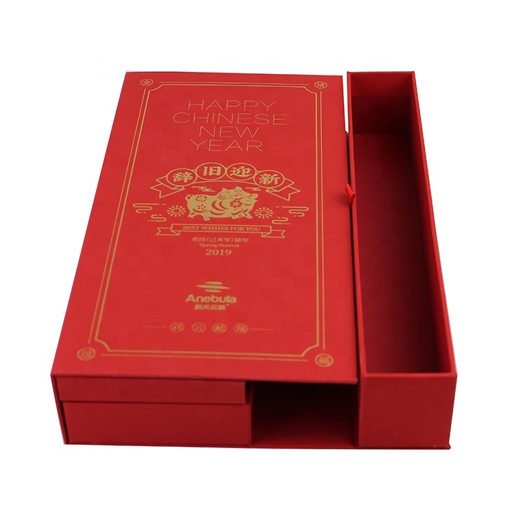 Red Paperboard Creative Packaging Box Custom Christmas Gift Boxes
