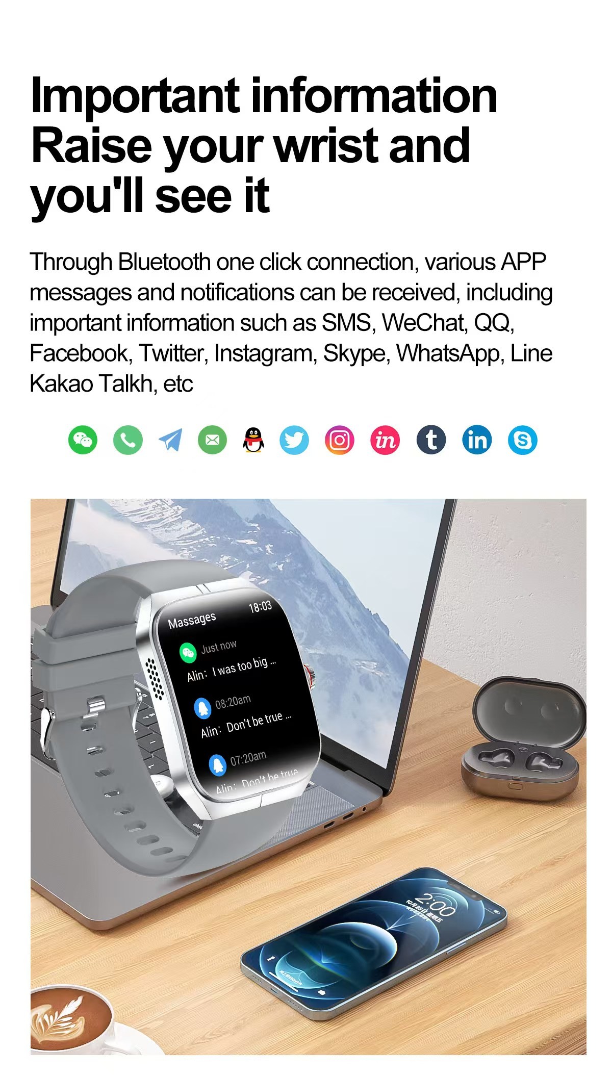 HK80 Calorie Smart Watch Music Player Smart Watch BT Call Sleep Monitoring Smartwatch IP68