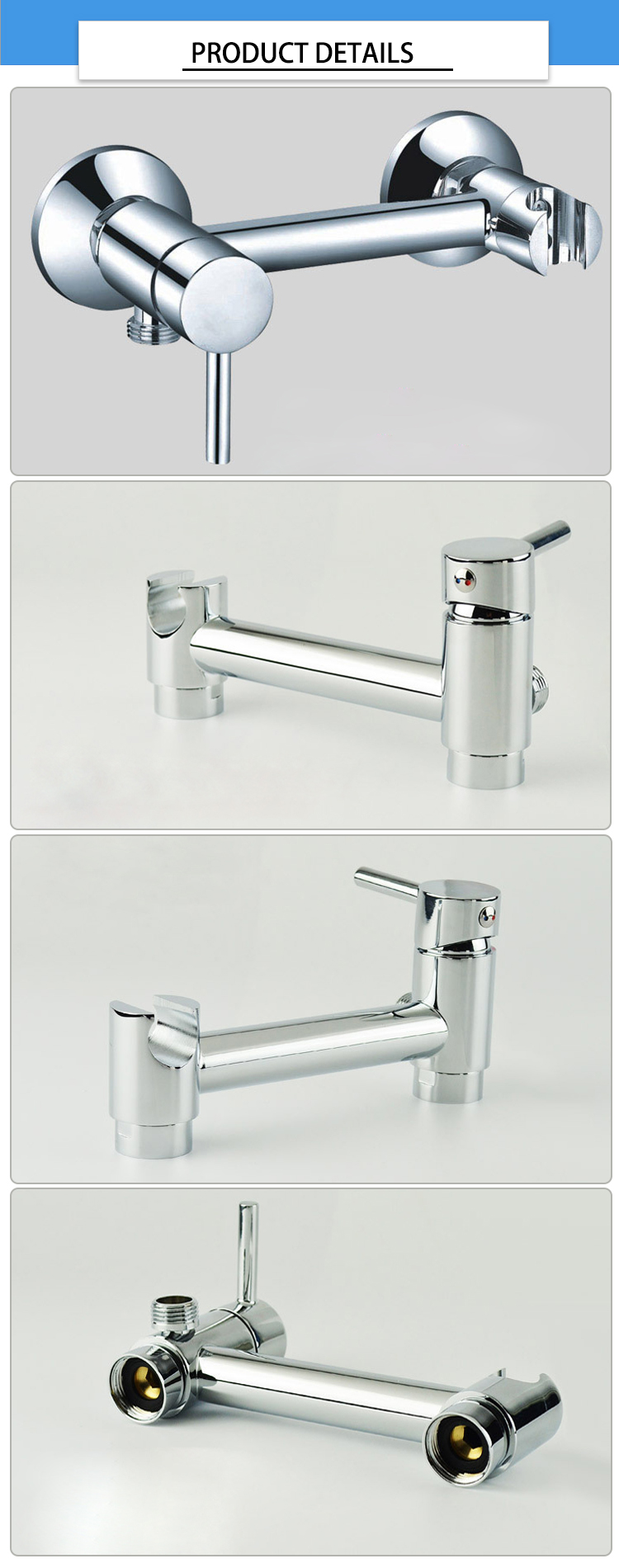 5 Years Warranty 0.500kg Hot Cold Water Bathroom Shower Faucets