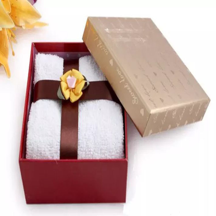 custom wedding gift box luxurious towel packaging paper box scarf lid and base box