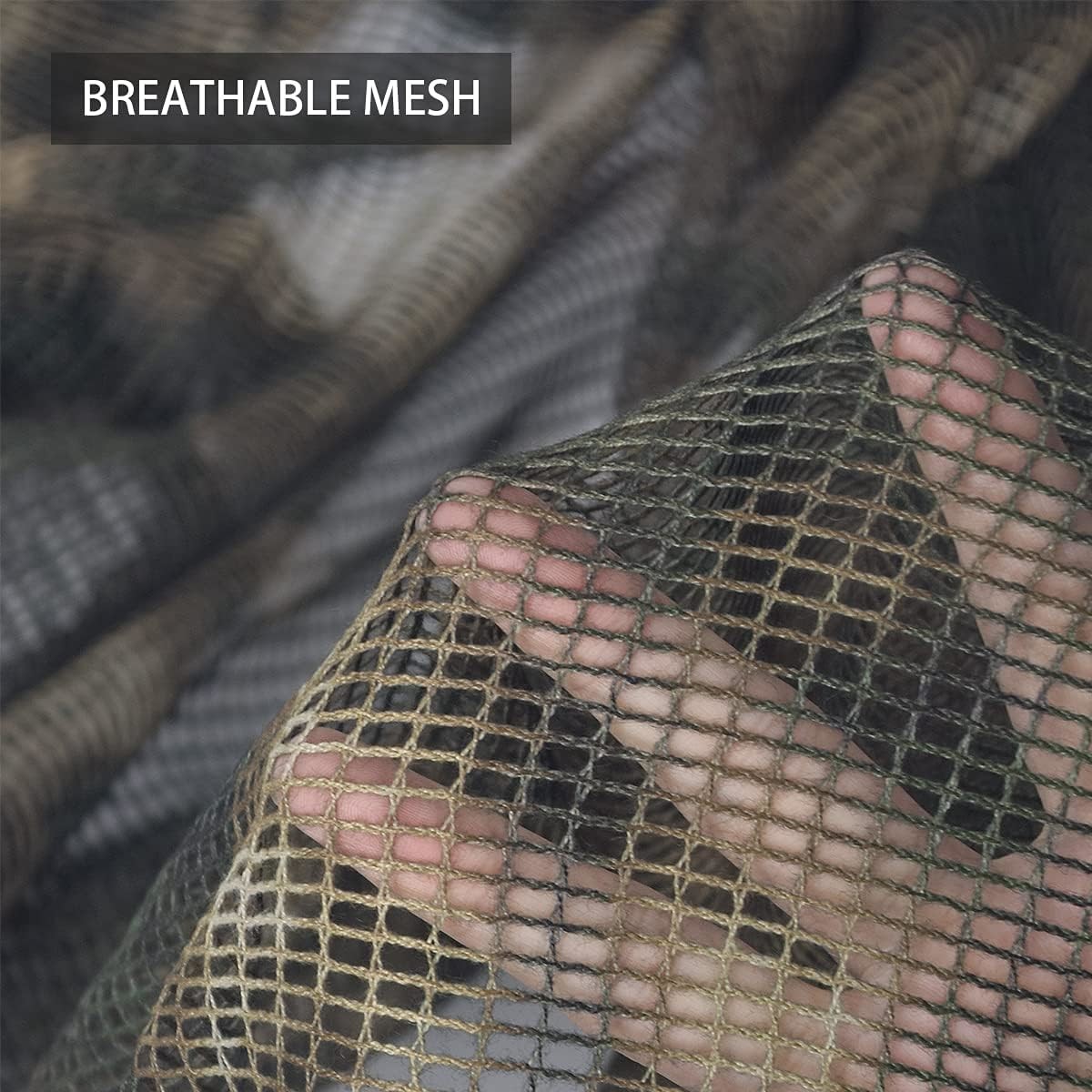 Camouflage Scarves, Sniper Veil Camo Mesh Material Hunting Shemagh Scarf Balaclava Head Neck Cover