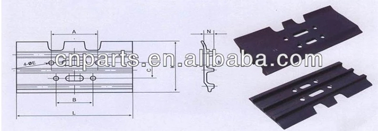 High Hardness 48-56HCR Undercarriage Parts for Hyundai Robex Mini Excavator 35z-7A Track Shoe Assy