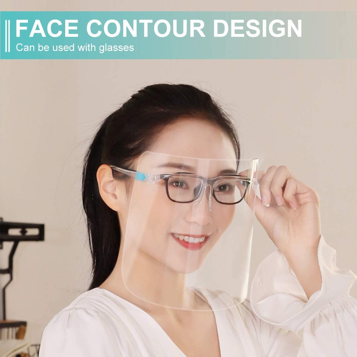 Collapsible Kitchen Plastic FDA Disposable Protective Face Shield