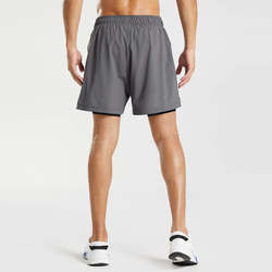 OEM Workout Woven Shorts Polyester Double Layer Customized Logo Print Embroidery Comfortable Breathable Shorts for Men