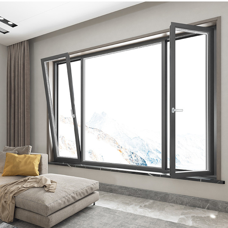 Tilt Turn Clear Double Insulated Glass Window Ventilation Open Inwards Hopper Windows
