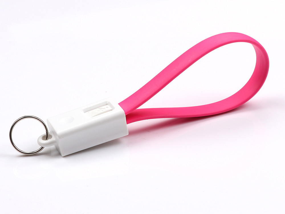Portable Keychain Mobile Phone Charger Cables Micro/8pin Connector For Samsung Iphone