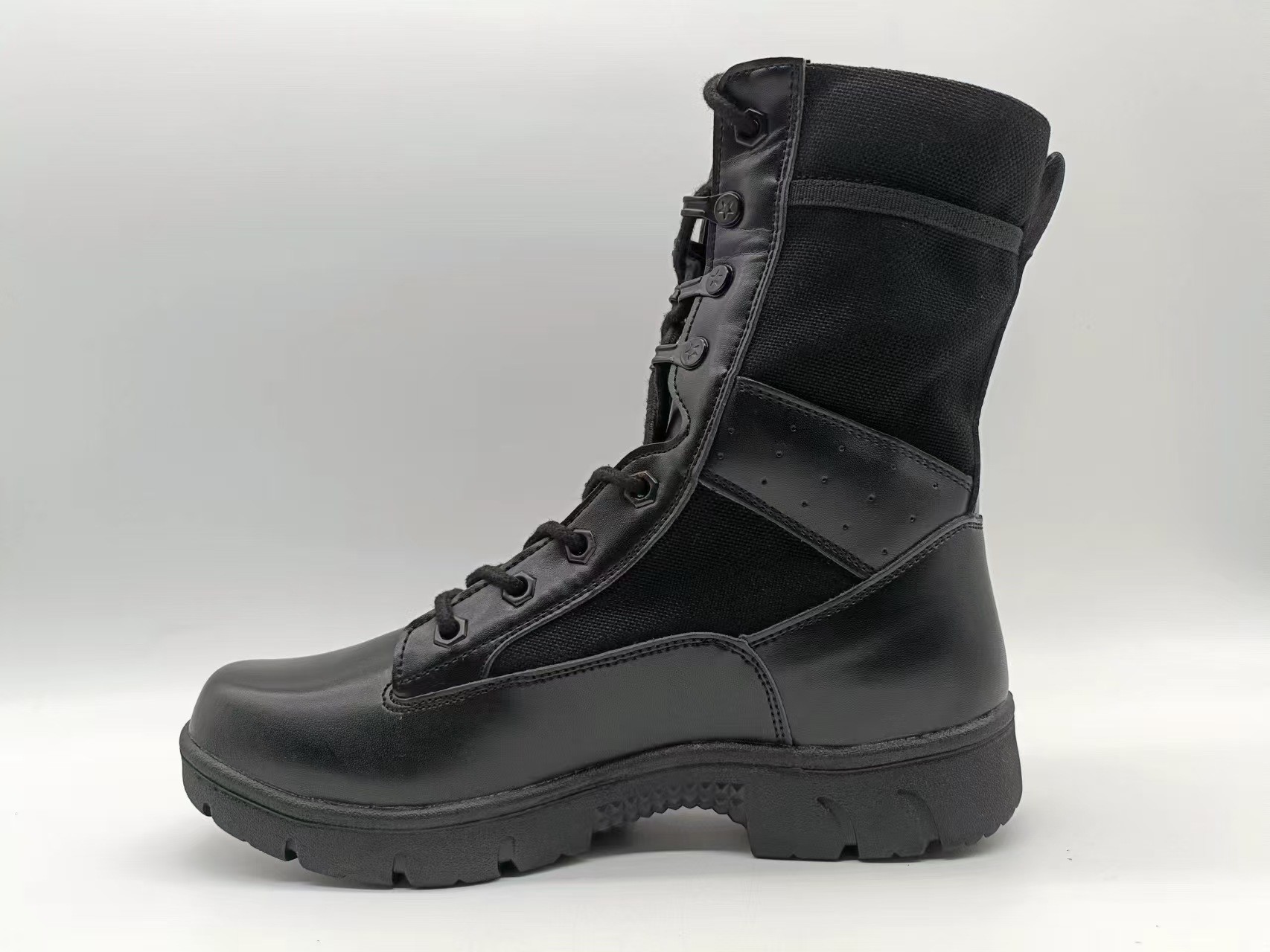 Unisex Ultra Lightweight Outdoor Tactical Boots Black High Top Lace Up