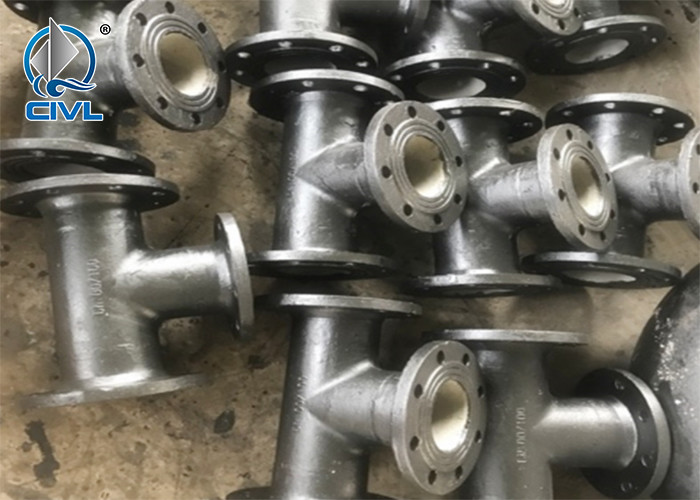 DN1000 Ductile Iron fittings Pan Insert Short Tube Reducing Full Disc Tee