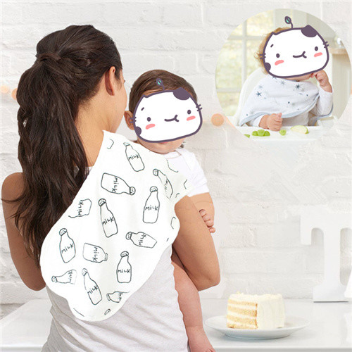 Quick Dry Muslin Burp Cloths Plain / Seersucker Style 6 Layers