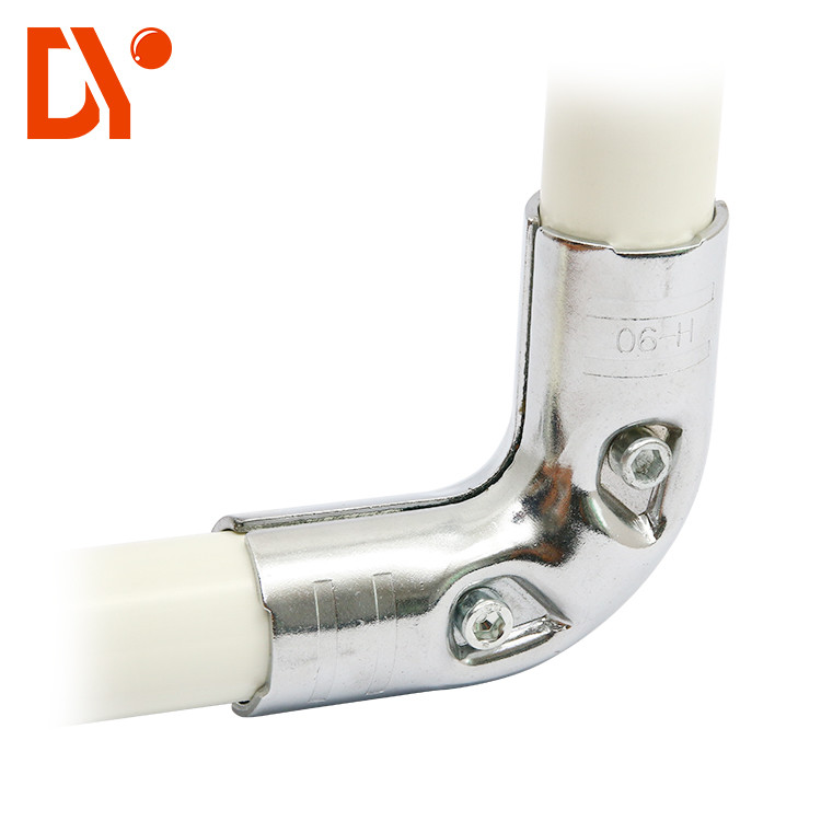 Chrome Coated Metal Pipe Joints , Pipe Fitting System For Lean Pipe Products