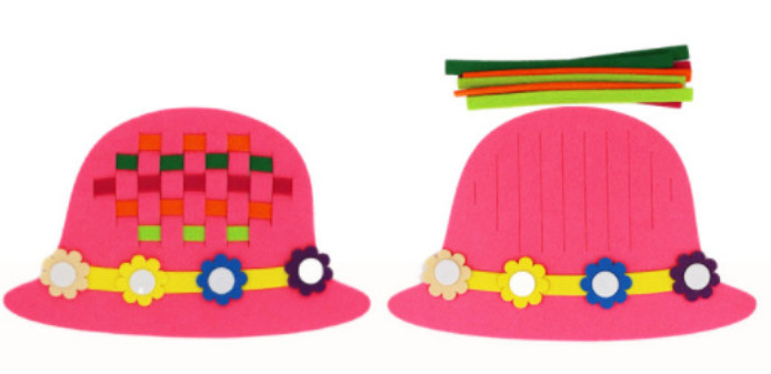 kids children felt non-woven knitted work creative diy crafts kits kids hand craft knitting weaving DIY felt material