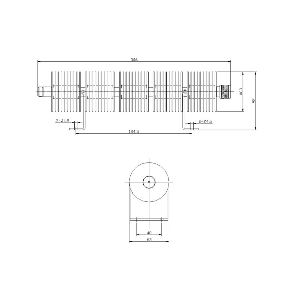 150 W Coaxial Fixed Attenuators 1 KW DC-18 GHz Connector N,TNC