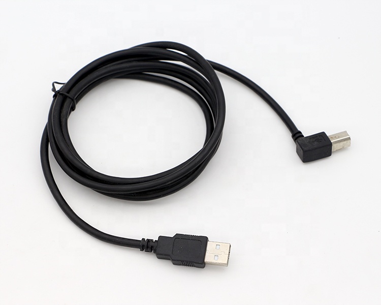 High Quality 90 Degree Right Angle USB B Male to USB A male Extension Printer Cable