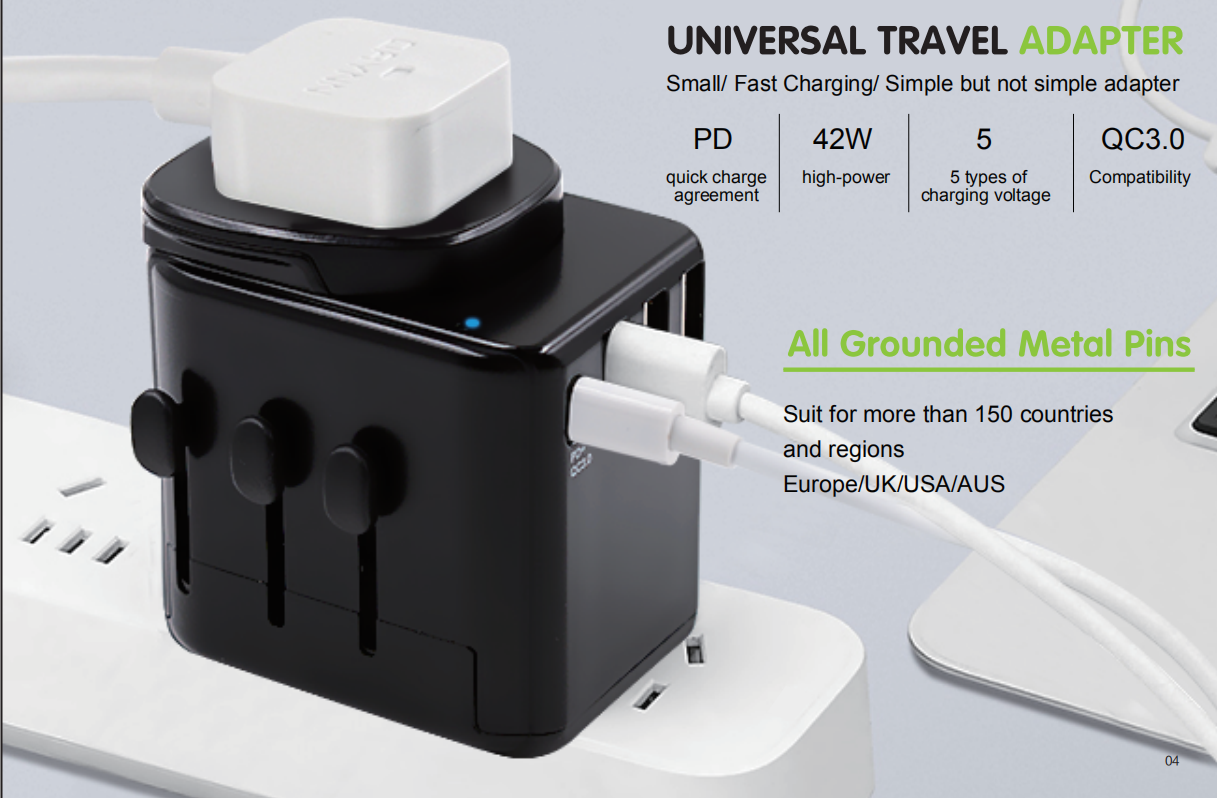 Dual Port Type C RoHS Certificate Fast Usb Wall Charger