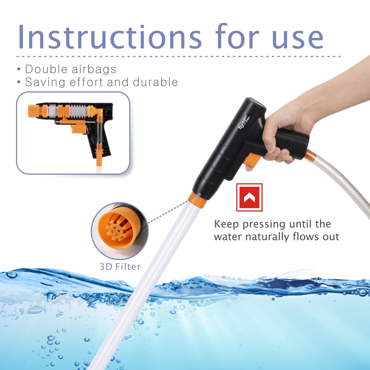 Hygger Aquarium Gravel Cleaner For 10 Gallon Tank